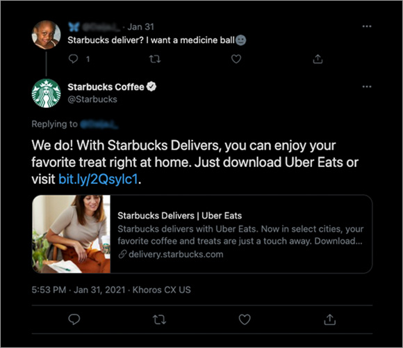 food delivery platforms on social