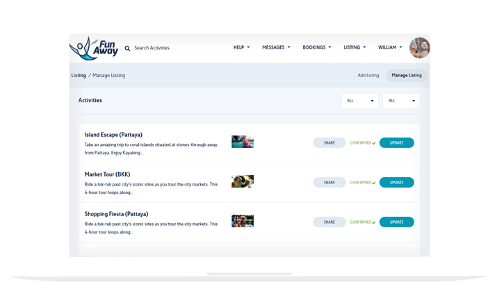 Travel activity marketplace platform