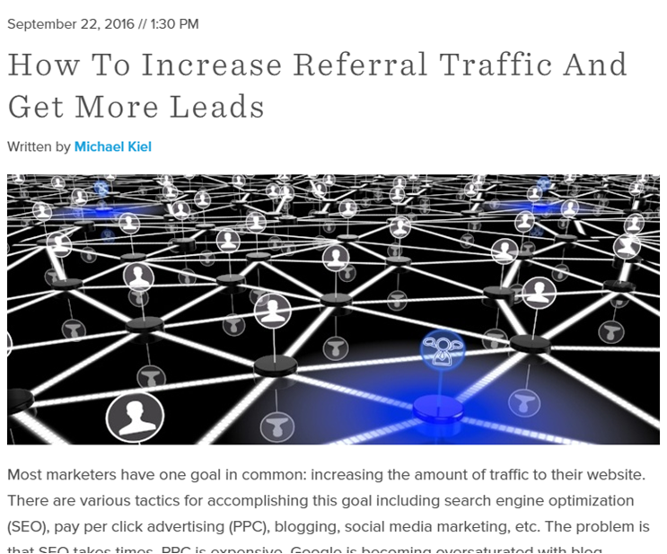 Increase Referral Traffic