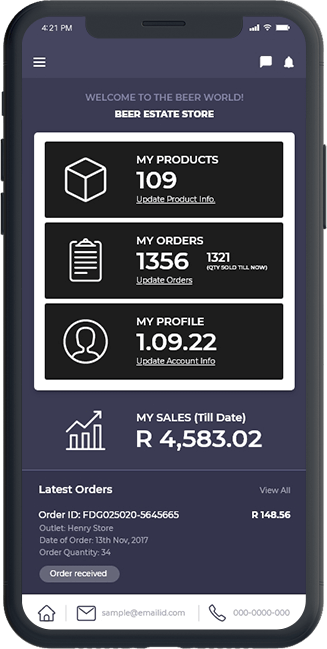 B2B liquor selling platform mobile app